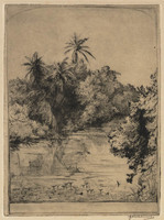 KG 18121
<br/>
Rivierlandschap in Zuid-Afrika
<br/>
<em>Nachenius, Jan Coenraad (1890-1987)</em>